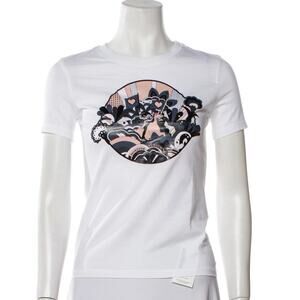 Hermes Faubourg Rainbow Women's T-Shirt Top Sz 34 - US 2 / XS